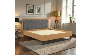 Kvalitní postel z masivu Desira 160x200cm, dub/šedá