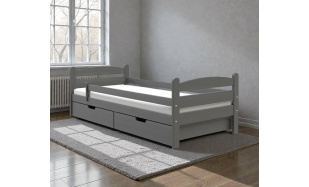 Postel Ingeno 200x90cm, šedá + úložný prostor