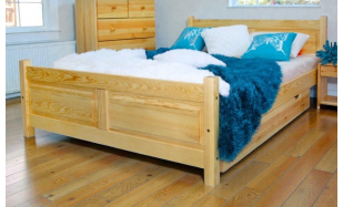 Postel z masivu Space 160x200cm, přírodní