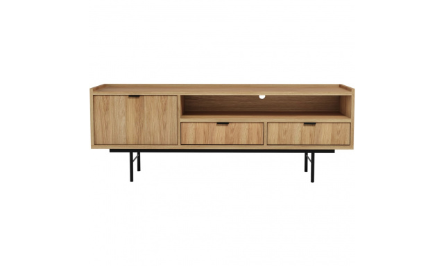 TV stolek se 2 zásuvkami a 1 dvířky EVRON