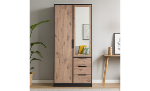 Šatní skříň se 2 dveřmi a 3 zásuvkami LIVO