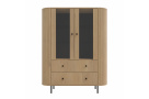 Designová vitrína Ariel 2, dub cremona