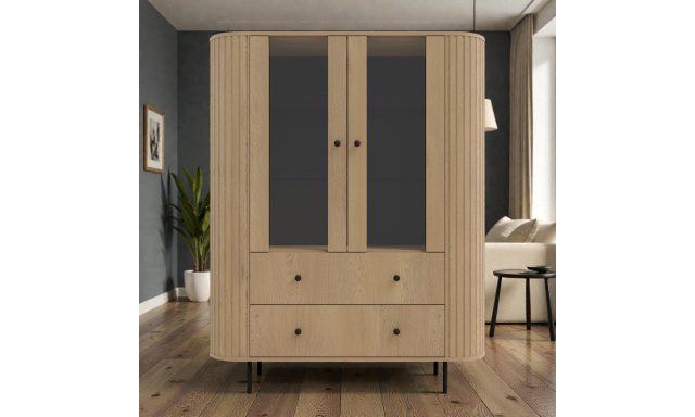 Designová vitrína Ariel 2, dub cremona