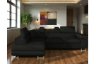 Kvalitní rohová sedačka Bergen, černá Savana 