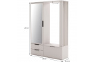 Šatní skříň se zrcadlem a 2 dveřmi FILO