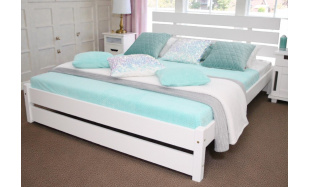Postel z masivu Veronika 160x200cm, bílá