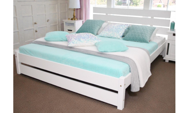 Postel z masivu Veronika 160x200cm, bílá