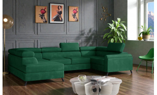 Luxusní sedačka ve tvaru U Benin, zelená