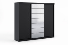 Moderní šatní skřín Cinema 250cm, černá 