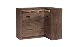 Rohová komoda se 3 dvířky POLIS