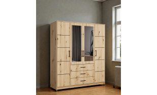 Šatní skřín Bariko 200cm, dub artisan 