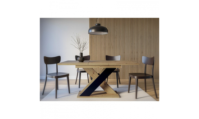 Moderní rozkládací jídelní stůl  XAO 120-160x90cm