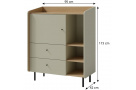 Komoda s 1 dvířky a 2 zásuvkami ALEX