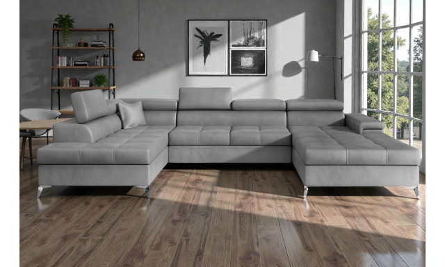 Luxusní rohová sedačka Bamako, šedá