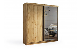 Moderní šatní skřín Cinema 200cm, dub wotan 