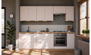 Luxusní kuchyně Zion 260cm, dub artisan/cashmere