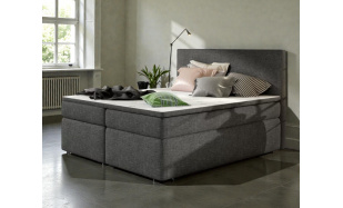 Boxspring postel Delta 180x200cm, šedá