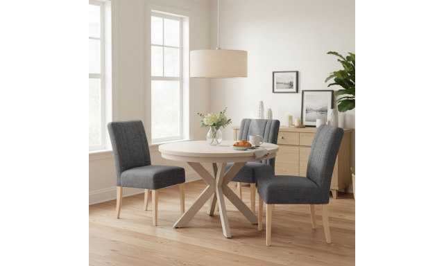 2x čalouněná židle FREYA s dřevěnými nohami