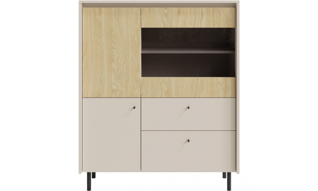 Vitrína se 2 zásuvkami a 3 dvířky MONAKO