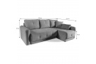 Rohová pohovka s funkcí spaní VERO