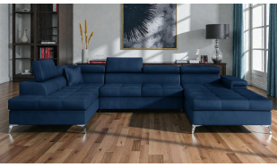 Luxusní rohová sedačka Bamako, modrá