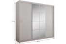 Šatní skříň s posuvnými dveřmi a zrcadlem PRONTO