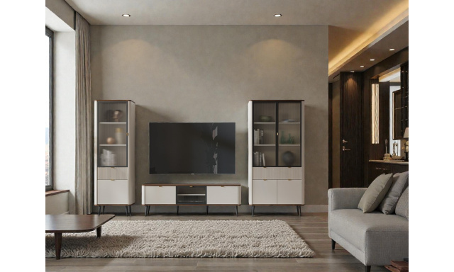 Elegantní bytový nábytek Alexis sestava A, ořech/kašmír