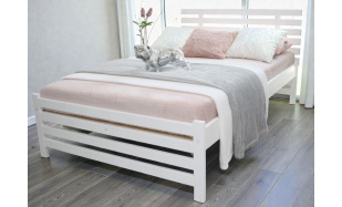 Postel z masivu Lenka 180x200cm, borovice (bílá)