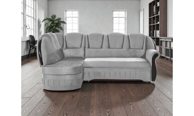 Elegantní rohová sedačka Sandra, šedá 