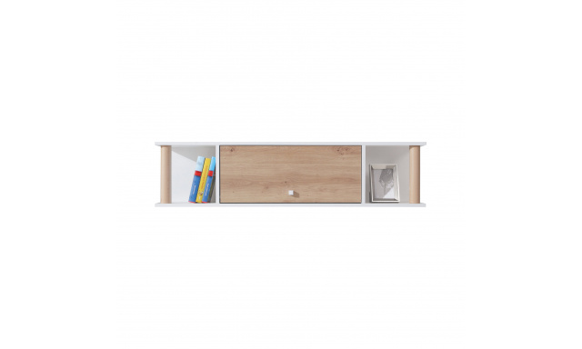 Nástěnná police s 1 dvířky a 2 otevřenými policemi FIGO