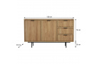 Komoda se 3 zásuvkami a 2 dvířky EVRON