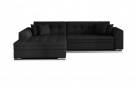 Rozkládací rohová sedačka Soprano, černá