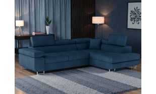 Kvalitní rohová sedačka Bergen, modrá