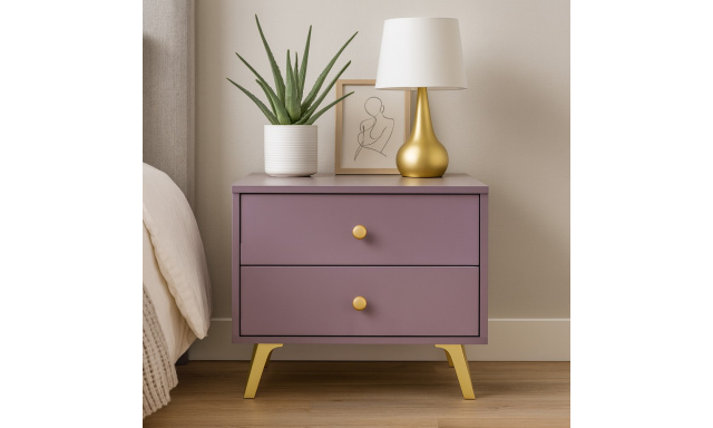 Noční stolek SOLEA LUX se 2 zásuvkami