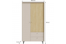 Šatní skříň se 2 zásuvkami a 2 dveřmi MONAKO