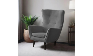 Křeslo LOUIS, tmavě šedé