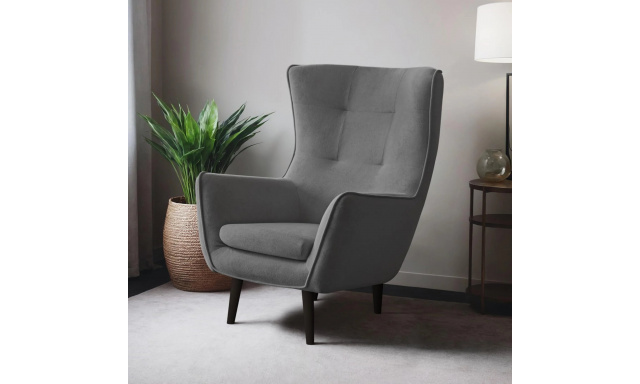 Křeslo LOUIS, tmavě šedé