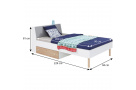 Postel 90/100x200 s 1 zásuvkou FIGO