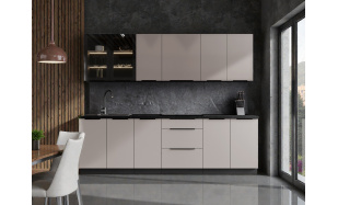 Luxusní kuchynská linka Santiago 260cm, cashmere