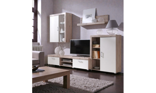 Oblíbená obývací stěna Melanie, dub san marino/krém 