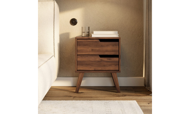 Noční stolek NOREL se 2 zásuvkami