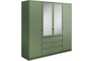 Šatní skříň se 4 dveřmi a zrcadlem SOLEA LUX