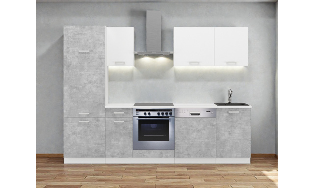 Kompletní kuchynská linka Alena 270cm, bellato/bílá