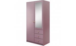 Šatní skříň se 2 dveřmi a zrcadlem SOLEA LUX