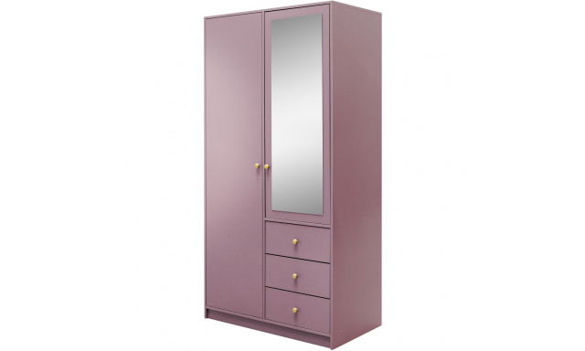 Šatní skříň se 2 dveřmi a zrcadlem SOLEA LUX