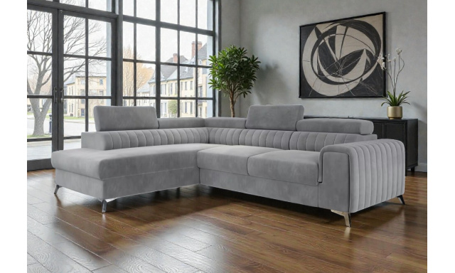 Luxusní rohová sedačka Sotogrande, šedá 