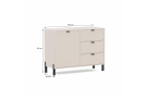 Komoda s 1 dvířky a 3 zásuvkami CORTINA