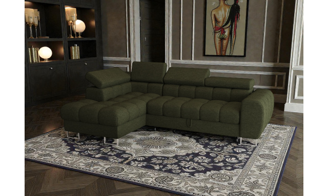 Rohová sedací souprava Diana mini, zelená Aragon 