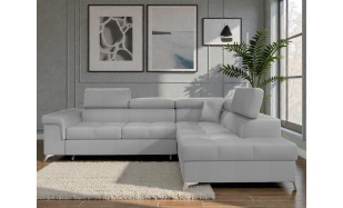 Luxusní rohová sedačka Escada, světle šedá